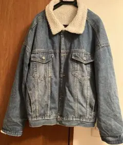 ボア襟付きデニムジャケット