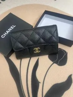 超メルカリ市割引 CHANEL キャビアスキン マトラッセ 長財布 ココ 