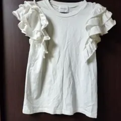 CAROLINA GLASER フリル付きホワイトTシャツ 半袖のサムネイル