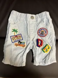 ダブルビー ハーフパンツ ワッペン 豪華 ミキハウス