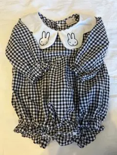 70サイズ　プティマイン　ミッフィーロンパース