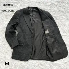 HOMME YUKITORI テーラードジャケット シングル グレー 秋冬 M