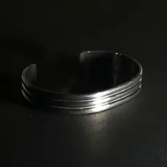バングル厳選】ヴィンテージ 925 シルバー ストライプ 良品 