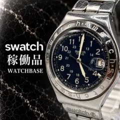 swatch スウォッチ IRONY BIG 腕時計 メンズ ネイビー デイト