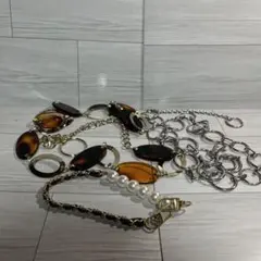 パール付きチェーンベルト ゴールド３点セット