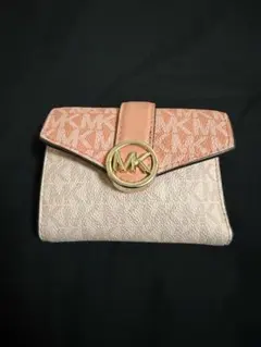 MICHAEL KORS 三つ折り財布 ピンク/ベージュ