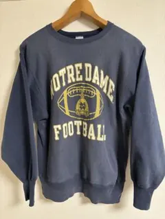 90s USA製　刺繍タグ　チャンピオン　リバースウィーブ　フェード　ネイビー