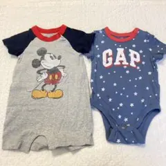 値下げしました　gap ロンパース　半袖　80 2点セット