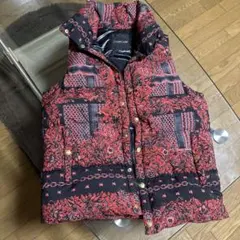 DRESSCAMP 花柄ダウンベスト 赤黒レア定価7万円 - メルカリ