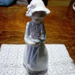 美品】Lladro Nao 仔犬の誕生日 リアドロ ナオ 高級陶磁器 犬 少女