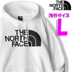 ノースフェイス メンズ パーカー 海外L 日本LL相当 白 新品 HD