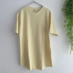 【イッカ】カットソー　Tシャツ ワッフル生地　イエロー系　Mのサムネイル