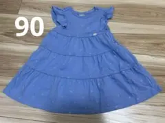 プティマイン　さくらんぼ柄ティアード　カットワンピース　90cm チェリーのサムネイル