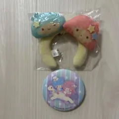 サンリオ　リトルツインスターズ　シークレットミニカチューシャB&缶バッジセット