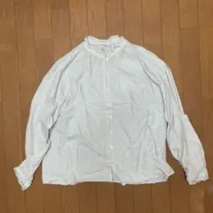 PAR ICI パーリッシィ ストライプ フリル襟 ブラウス 綿100％ F