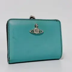 【24時間以内発送】ヴィヴィアン 二つ折り財布 がま口 レザー エメラルド