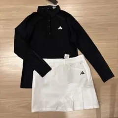 【新品】アディダスゴルフ 上下セット 長袖ポロシャツ＆プリーツスカート L春夏