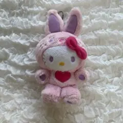 ☆激レア☆ ピンク カラフルバニー ハローキティ ぬいぐるみ