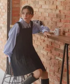 AND YUA ANY プリーツジャンスカ　150/グレー