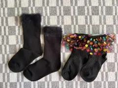 未使用品 キッズ靴下2足セット Mサイズ 16cm〜18cm UNIQLO