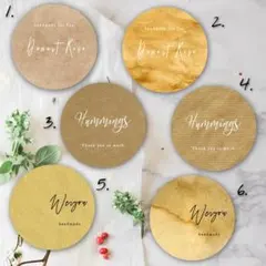 【丸＃18】ツヤありショップシール★サンキューシールアクセサリー台紙の梱包お供に