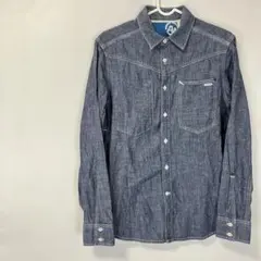 G-Star RAW シャンブレーシャツ デニムシャツ ポケット S メンズ