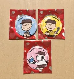 スヌーピージョイフルコラボ缶バッジ3個セット