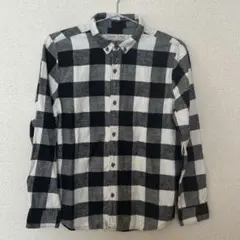 ZARA BOYS 長袖シャツ 黒白チェック ネルシャツ152㎝