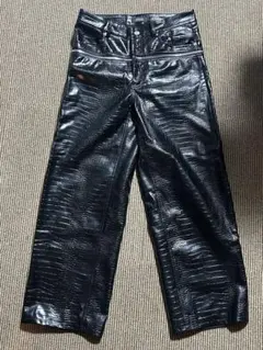 GOAR.ARCHIVE クロコレザー 黒 ZIPPER PANTS CROC - メルカリ