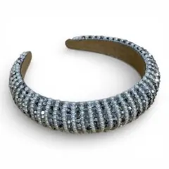 ビジュー装飾 カチューシャ 幅広 約3cm 上品 パーティー 結婚式