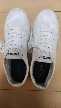 LACOSTE ホワイト スニーカー　24.5cm