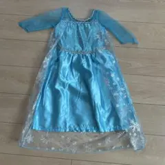 エルサ風ドレス水色 雪の結晶刺繍ドレス サイズ100