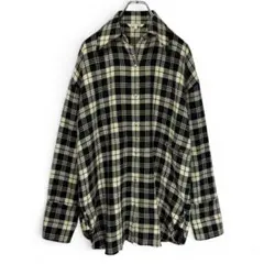 HELMUT LANG 安全ピンデザイン カットオフ コットン ネルシャツ Sのサムネイル
