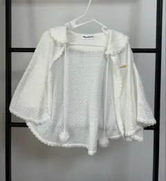 ミキハウス　レース編み ポンチョ マント