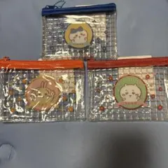 キャンドゥ　ちいかわ　ミニメッシュポーチ2 全3種フルコンプセットのサムネイル