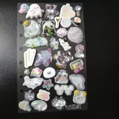 若*菜様 【6穴台紙付き】ボンボンドロップシール　シール帳 おすそ分け ホワイト