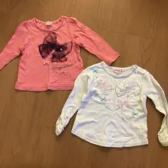 メゾピアノ長袖カットソー90cm 2枚セット☆。.:＊・゜