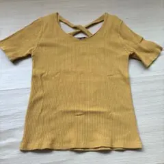one way マスタード クロスバック 半袖 Tシャツ