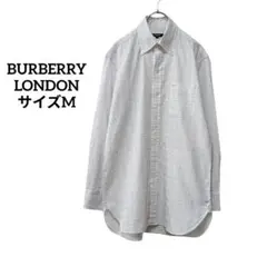 BURBERRY LONDON　サイズM　長袖BDシャツ　チェック柄　 ロゴ刺繍のサムネイル