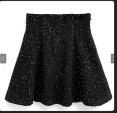 インパン裏地付き ツイードスパンコールミニスカート