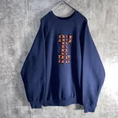 ヴィンテージ TULTEX トレーナー XL 刺繍 アップリケ USA製 古着