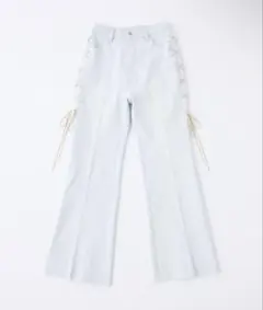 サイドレースアップストレッチデニム