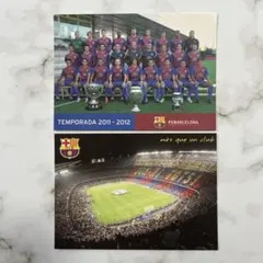 FCバルセロナ ポストカード 2011-2012 2枚セット
