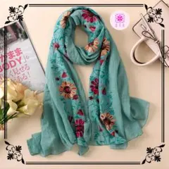 ストール 大判 グリーン