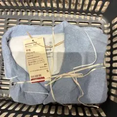 無印良品 着るタオル 両面パイル 半袖パジャマ ライトブルー S