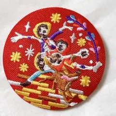 ディズニー刺繍缶バッジ　リメンバーミー