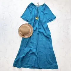 美品2024✨アーバンリサーチドアーズ リネン100％ロングワンピース F