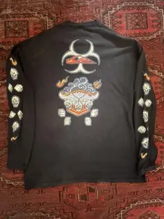 90s Quiksilver スカル　袖プリント　ロンT サーフ　ビンテージのサムネイル