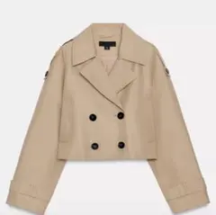 ショートダブルブレストトレンチコート ZARA Mサイズ