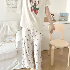 イチゴプリント　ルームウェア　GELATO PIQUE 　可愛い　上下セット